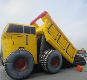 T8-373 óriás szörny teherautó felfújható száraz csúszda gyerekeknek