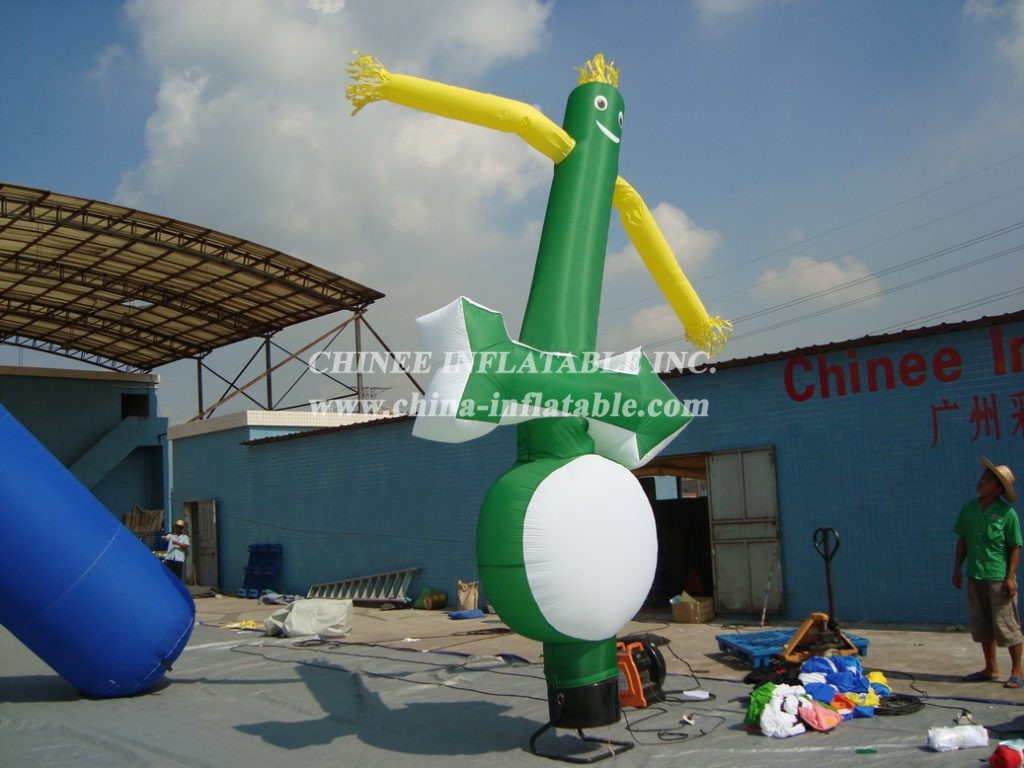 D2-52 Air Dancer Inflatable Green Tube Man For Advertising
