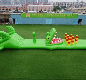 T10-109 Krokodil téma felfújható akadályverseny felfújható vízi sportok játékok gyerekeknek party esemény