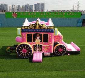 T5-672 Disney Pink Princess hintó kombináció Trambulin csúszdával Party esemény