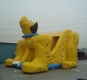T8-539 Sárga kutya felfújható csúszda gyerekeknek