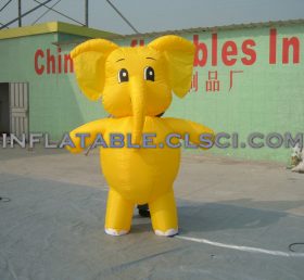 M1-22 Sárga elefánt felfújható mobil rajzfilm