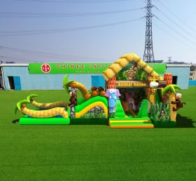 T6-445 Jungle téma óriás felfújható gyerekek vidámpark játék