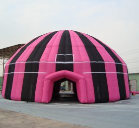 Tent1-370B Fekete rózsaszín felfújható kupola