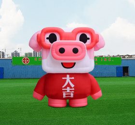S4-605 Reklám óriás felfújható állat sertés/felfújható kövér rózsaszín sertés