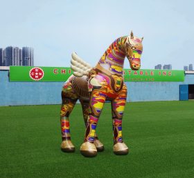 S4-704 Felfújható rajzfilm óriási színes ló