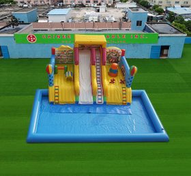 Pool2-827 Carnival felfújható vízi park medencével